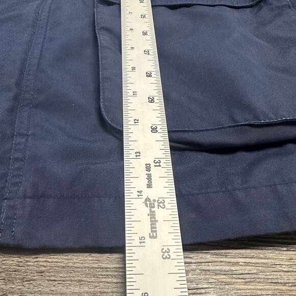 Vintage 90s Eddie Bauer Blue Men L Zip Up Wool Blanket Lined Mountain Chore Coat - Picture 6 of 7